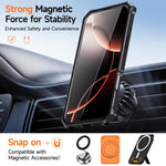 Custodia per telefono antiurto con supporto metallico nascosto e magnetico., For iPhone 16 Pro Max, For iPhone 16 Pro, For iPhone 16 Plus, For iPhone 16