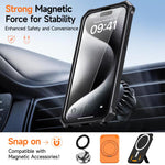 Custodia per telefono antiurto con supporto metallico nascosto e magnetico., For iPhone 15 Pro Max, For iPhone 15 Pro, For iPhone 15 Plus / 14 Plus, For iPhone 15