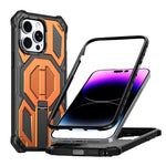 Custodia per telefono antiurto con supporto metallico nascosto e magnetico., For iPhone 13 Pro