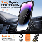 Custodia per telefono antiurto con supporto metallico nascosto e magnetico., For iPhone 13 Pro
