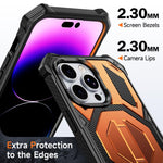 Custodia per telefono antiurto con supporto metallico nascosto e magnetico., For iPhone 13 Pro