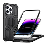Custodia per telefono antiurto con supporto metallico nascosto e magnetico., For iPhone 13 Pro