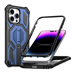 Custodia per telefono antiurto con supporto metallico nascosto e magnetico., For iPhone 13 Pro