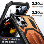 Custodia per telefono antiurto con supporto metallico nascosto e magnetico., For iPhone 14 / 13, For iPhone 14 Pro, For iPhone 14 Pro Max, For iPhone 13 Pro Max