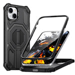 Custodia per telefono antiurto con supporto metallico nascosto e magnetico., For iPhone 14 / 13, For iPhone 14 Pro, For iPhone 14 Pro Max, For iPhone 13 Pro Max