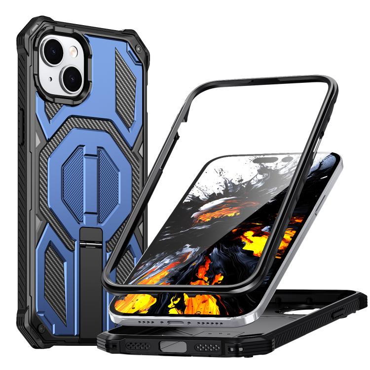 Custodia per telefono antiurto con supporto metallico nascosto e magnetico., For iPhone 14 / 13, For iPhone 14 Pro, For iPhone 14 Pro Max, For iPhone 13 Pro Max