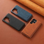Custodia per telefono ESEBLE con doppia fibbia e texture retrò e scomparto per carte di credito., For Samsung Galaxy S25 Ultra 5G, For Samsung Galaxy S24 Ultra 5G, For Samsung Galaxy S23 Ultra 5G, For Samsung Galaxy S22 Ultra 5G                        ...