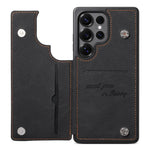 Custodia per telefono ESEBLE con doppia fibbia e texture retrò e scomparto per carte di credito., For Samsung Galaxy S25 Ultra 5G, For Samsung Galaxy S24 Ultra 5G, For Samsung Galaxy S23 Ultra 5G, For Samsung Galaxy S22 Ultra 5G                        ...