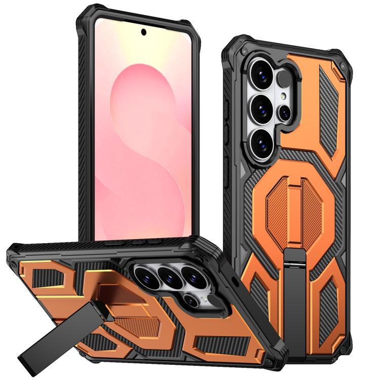 Custodia per telefono antiurto con supporto metallico nascosto e magnetico., For Samsung Galaxy S26+ 5G, For Samsung Galaxy S26 Ultra 5G, For Samsung Galaxy S26 5G, For Samsung Galaxy S25 FE 5G