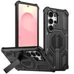 Custodia per telefono antiurto con supporto metallico nascosto e magnetico., For Samsung Galaxy S26+ 5G, For Samsung Galaxy S26 Ultra 5G, For Samsung Galaxy S26 5G, For Samsung Galaxy S25 FE 5G