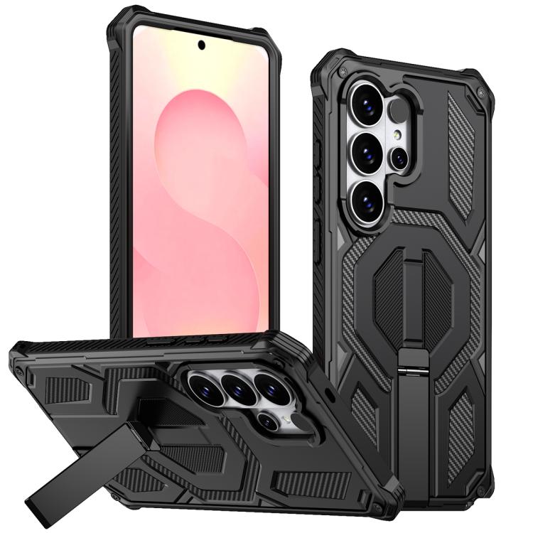 Custodia per telefono antiurto con supporto metallico nascosto e magnetico., For Samsung Galaxy S26+ 5G, For Samsung Galaxy S26 Ultra 5G, For Samsung Galaxy S26 5G, For Samsung Galaxy S25 FE 5G