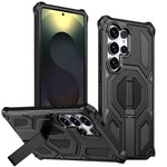Custodia per telefono antiurto con supporto metallico nascosto e magnetico., For Samsung Galaxy S25 5G / S24 5G, For Samsung Galaxy S25+ 5G / S24+ 5G, For Samsung Galaxy S25 Ultra 5G, For Samsung Galaxy S24 Ultra 5G