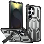 Custodia per telefono antiurto con supporto metallico nascosto e magnetico., For Samsung Galaxy S25 5G / S24 5G, For Samsung Galaxy S25+ 5G / S24+ 5G, For Samsung Galaxy S25 Ultra 5G, For Samsung Galaxy S24 Ultra 5G