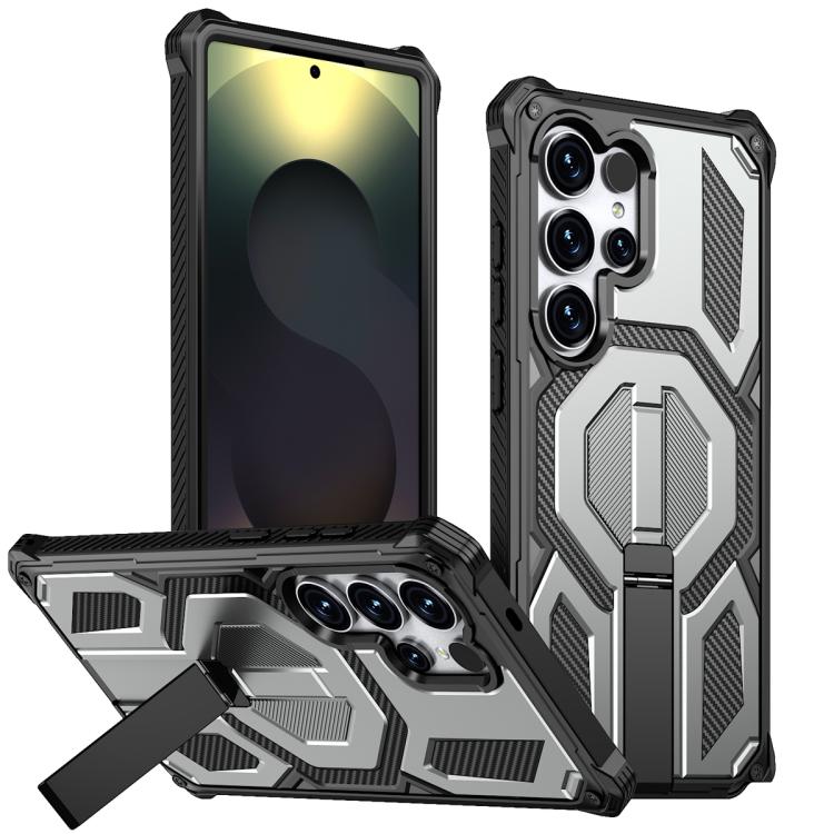Custodia per telefono antiurto con supporto metallico nascosto e magnetico., For Samsung Galaxy S25 5G / S24 5G, For Samsung Galaxy S25+ 5G / S24+ 5G, For Samsung Galaxy S25 Ultra 5G, For Samsung Galaxy S24 Ultra 5G