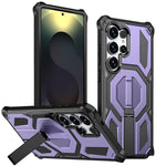 Custodia per telefono antiurto con supporto metallico nascosto e magnetico., For Samsung Galaxy S25 5G / S24 5G, For Samsung Galaxy S25+ 5G / S24+ 5G, For Samsung Galaxy S25 Ultra 5G, For Samsung Galaxy S24 Ultra 5G