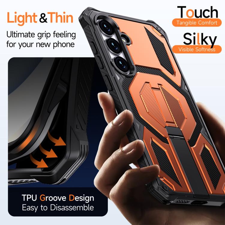 Custodia per telefono antiurto con supporto metallico nascosto e magnetico., For Samsung Galaxy S25 5G / S24 5G, For Samsung Galaxy S25+ 5G / S24+ 5G, For Samsung Galaxy S25 Ultra 5G, For Samsung Galaxy S24 Ultra 5G