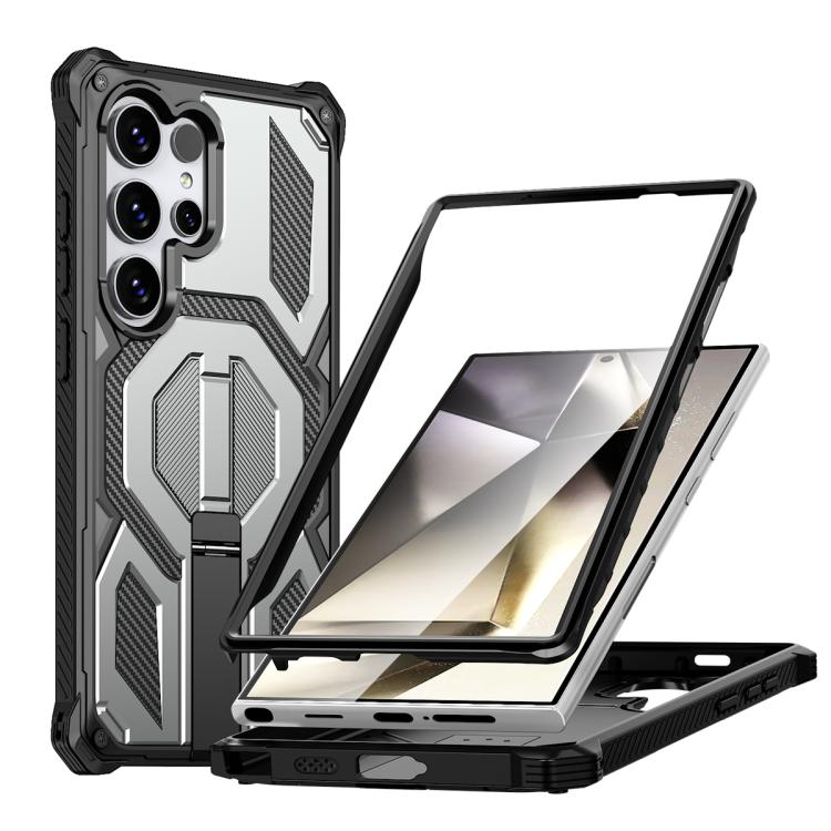Custodia per telefono antiurto con supporto metallico nascosto e magnetico., For Samsung Galaxy S25 5G / S24 5G, For Samsung Galaxy S25+ 5G / S24+ 5G, For Samsung Galaxy S25 Ultra 5G, For Samsung Galaxy S24 Ultra 5G