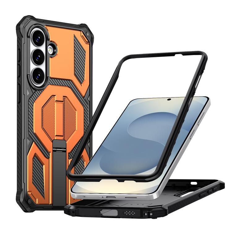 Custodia per telefono antiurto con supporto metallico nascosto e magnetico., For Samsung Galaxy S26+ 5G, For Samsung Galaxy S26 Ultra 5G, For Samsung Galaxy S26 5G, For Samsung Galaxy S25 FE 5G
