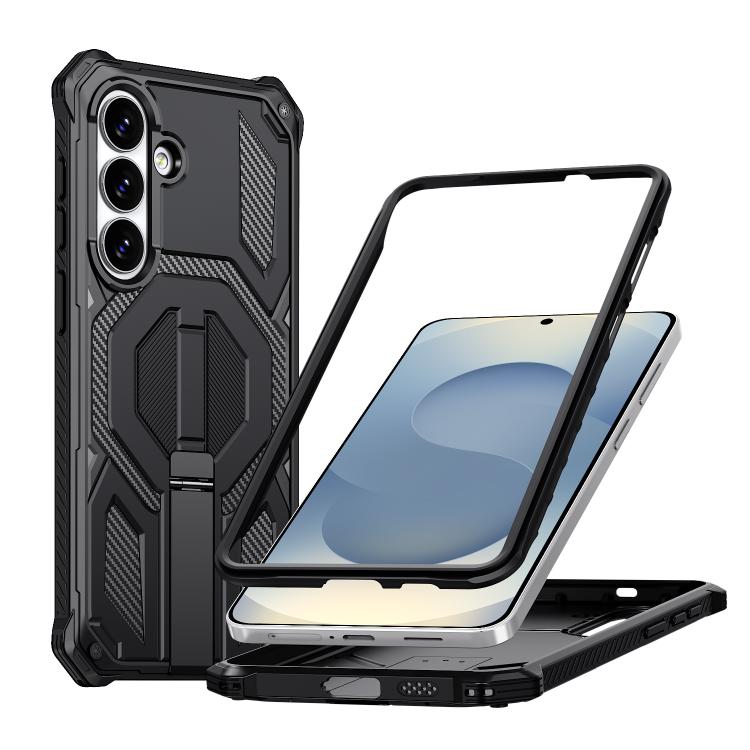 Custodia per telefono antiurto con supporto metallico nascosto e magnetico., For Samsung Galaxy S26+ 5G, For Samsung Galaxy S26 Ultra 5G, For Samsung Galaxy S26 5G, For Samsung Galaxy S25 FE 5G