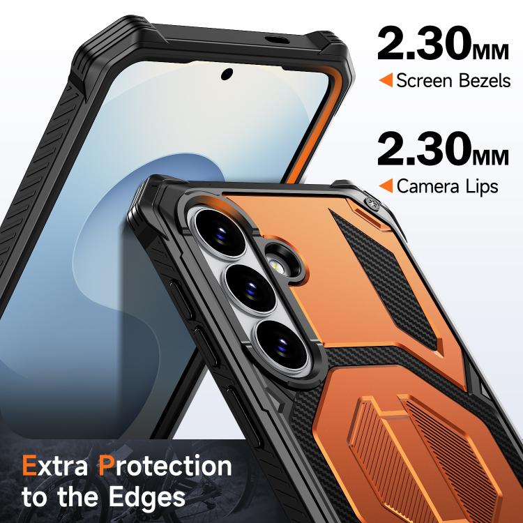 Custodia per telefono antiurto con supporto metallico nascosto e magnetico., For Samsung Galaxy S26+ 5G, For Samsung Galaxy S26 Ultra 5G, For Samsung Galaxy S26 5G, For Samsung Galaxy S25 FE 5G