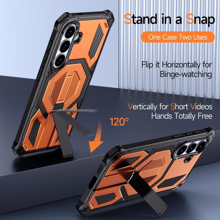 Custodia per telefono antiurto con supporto metallico nascosto e magnetico., For Samsung Galaxy S26+ 5G, For Samsung Galaxy S26 Ultra 5G, For Samsung Galaxy S26 5G, For Samsung Galaxy S25 FE 5G