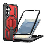 Custodia per telefono antiurto con supporto metallico nascosto e magnetico., For Samsung Galaxy S26+ 5G, For Samsung Galaxy S26 Ultra 5G, For Samsung Galaxy S26 5G, For Samsung Galaxy S25 FE 5G