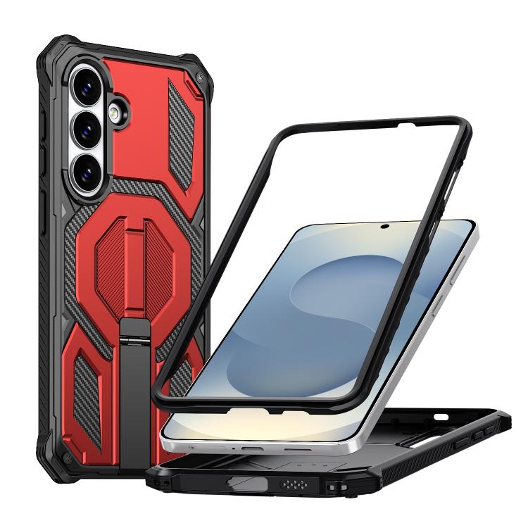 Custodia per telefono antiurto con supporto metallico nascosto e magnetico., For Samsung Galaxy S26+ 5G, For Samsung Galaxy S26 Ultra 5G, For Samsung Galaxy S26 5G, For Samsung Galaxy S25 FE 5G