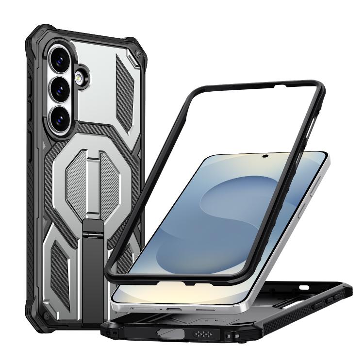 Custodia per telefono antiurto con supporto metallico nascosto e magnetico., For Samsung Galaxy S26+ 5G, For Samsung Galaxy S26 Ultra 5G, For Samsung Galaxy S26 5G, For Samsung Galaxy S25 FE 5G