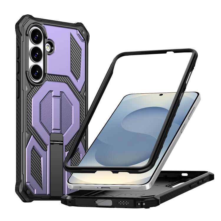 Custodia per telefono antiurto con supporto metallico nascosto e magnetico., For Samsung Galaxy S26+ 5G, For Samsung Galaxy S26 Ultra 5G, For Samsung Galaxy S26 5G, For Samsung Galaxy S25 FE 5G