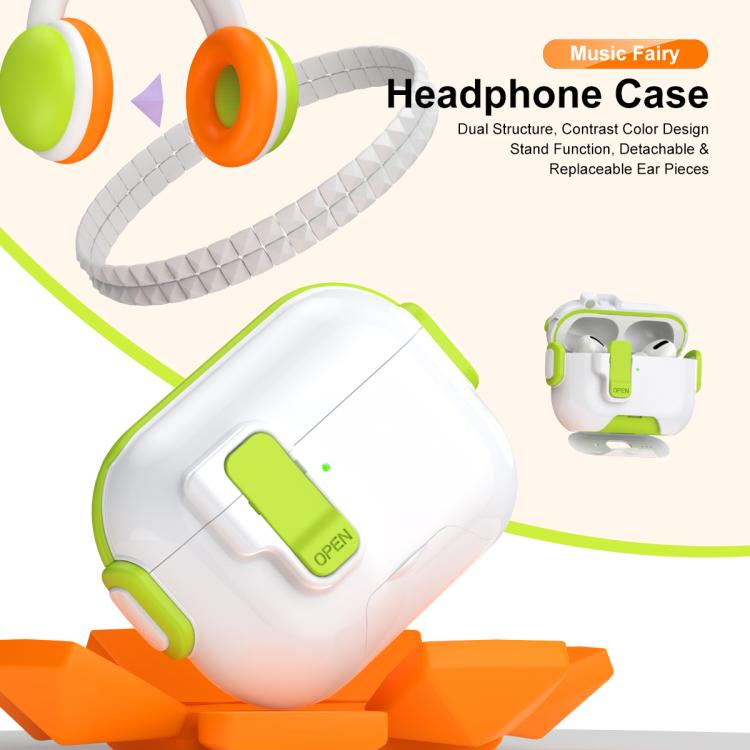 Custodia per auricolari Music Fairy Lock con supporto, For AirPods Pro 3, For AirPods 4