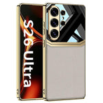 Custodia per telefono con protezione completa in TPU GKK Plating + pelle per la lente., For Samsung Galaxy S26 Ultra 5G