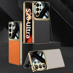 Custodia per telefono con protezione completa in TPU GKK Plating + pelle per la lente., For Samsung Galaxy S26 Ultra 5G