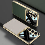 Custodia per telefono con protezione completa in TPU GKK Plating + pelle per la lente., For Samsung Galaxy S26 Ultra 5G