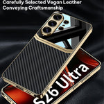Custodia per telefono con protezione completa in TPU GKK Plating + pelle per la lente., For Samsung Galaxy S26 Ultra 5G