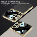 Custodia per telefono con protezione completa in TPU GKK Plating + pelle per la lente., For Samsung Galaxy S26 Ultra 5G