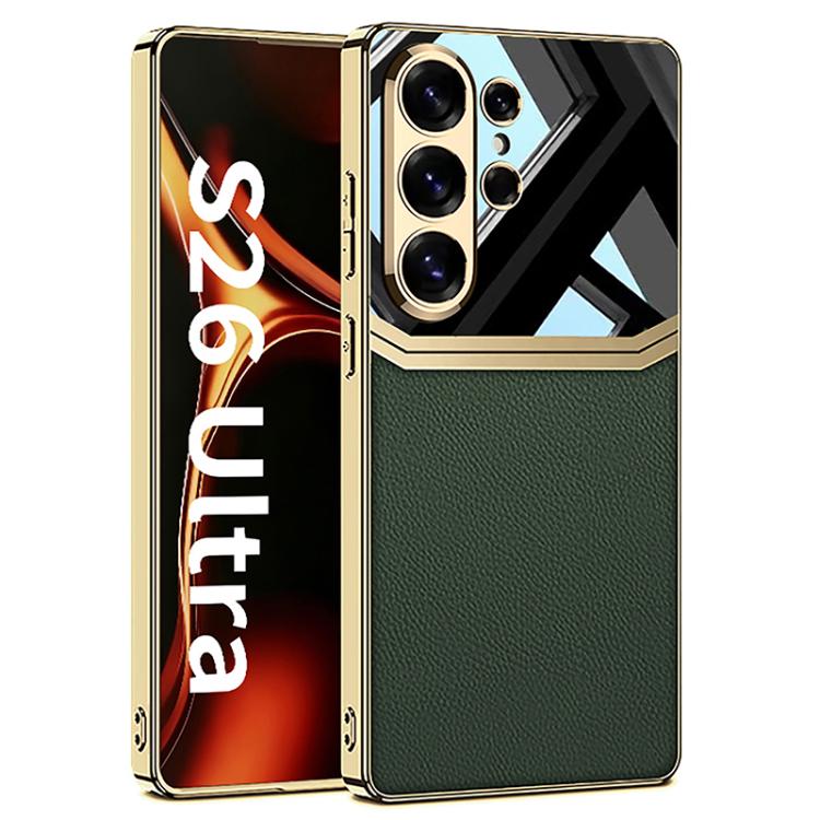 Custodia per telefono con protezione completa in TPU GKK Plating + pelle per la lente., For Samsung Galaxy S26 Ultra 5G