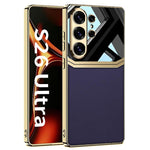 Custodia per telefono con protezione completa in TPU GKK Plating + pelle per la lente., For Samsung Galaxy S26 Ultra 5G