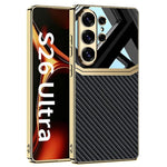 Custodia per telefono con protezione completa in TPU GKK Plating + pelle per la lente., For Samsung Galaxy S26 Ultra 5G