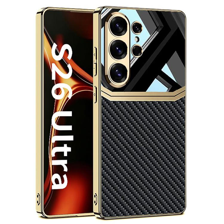 Custodia per telefono con protezione completa in TPU GKK Plating + pelle per la lente., For Samsung Galaxy S26 Ultra 5G