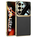 Custodia per telefono con protezione completa in TPU GKK Plating + pelle per la lente., For Samsung Galaxy S26 Ultra 5G