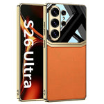 Custodia per telefono con protezione completa in TPU GKK Plating + pelle per la lente., For Samsung Galaxy S26 Ultra 5G