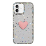 Custodia per telefono IMD Love Heart con strass flash su entrambi i lati, For iPhone 17, For iPhone Air