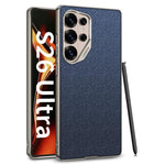 Custodia per telefono GKK con ampio foro per fotocamera, finitura metallizzata effetto pelle vegana, in nylon e tessuto, senza penna., For Samsung Galaxy S26 Ultra 5G