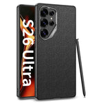Custodia per telefono GKK con ampio foro per fotocamera, finitura metallizzata effetto pelle vegana, in nylon e tessuto, senza penna., For Samsung Galaxy S26 Ultra 5G