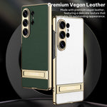 Custodia per telefono GKK Triumph ultra sottile in pelle liscia con supporto, For Samsung Galaxy S26 Ultra 5G