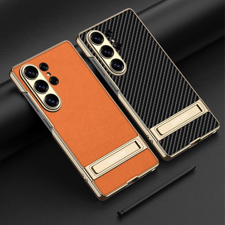 Custodia per telefono GKK Triumph ultra sottile in pelle liscia con supporto, For Samsung Galaxy S26 Ultra 5G