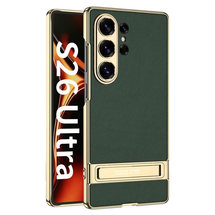 Custodia per telefono GKK Triumph ultra sottile in pelle liscia con supporto, For Samsung Galaxy S26 Ultra 5G