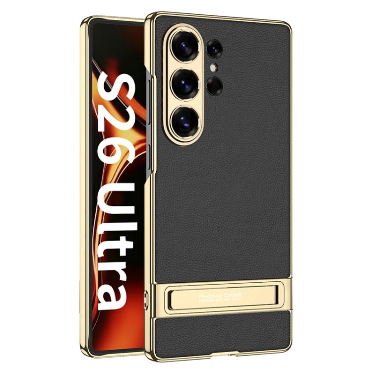 Custodia per telefono GKK Triumph ultra sottile in pelle liscia con supporto, For Samsung Galaxy S26 Ultra 5G