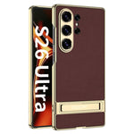 Custodia per telefono GKK Triumph ultra sottile in pelle liscia con supporto, For Samsung Galaxy S26 Ultra 5G