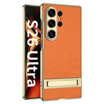 Custodia per telefono GKK Triumph ultra sottile in pelle liscia con supporto, For Samsung Galaxy S26 Ultra 5G